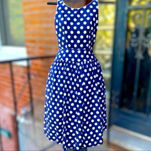 VTG 80s polka dot cotton midi dress